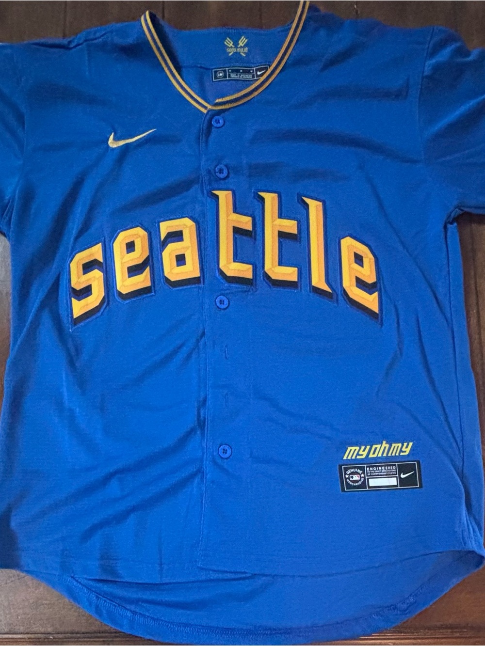 Cal Raleigh Seattle Mariners City Connect Jersey Adult Medium NWT